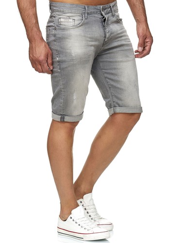 Redbridge Herren Shorts Kurze Hose Denim Jeans Bermuda Sommer Blau Weiß Grau - Picture 22 of 25