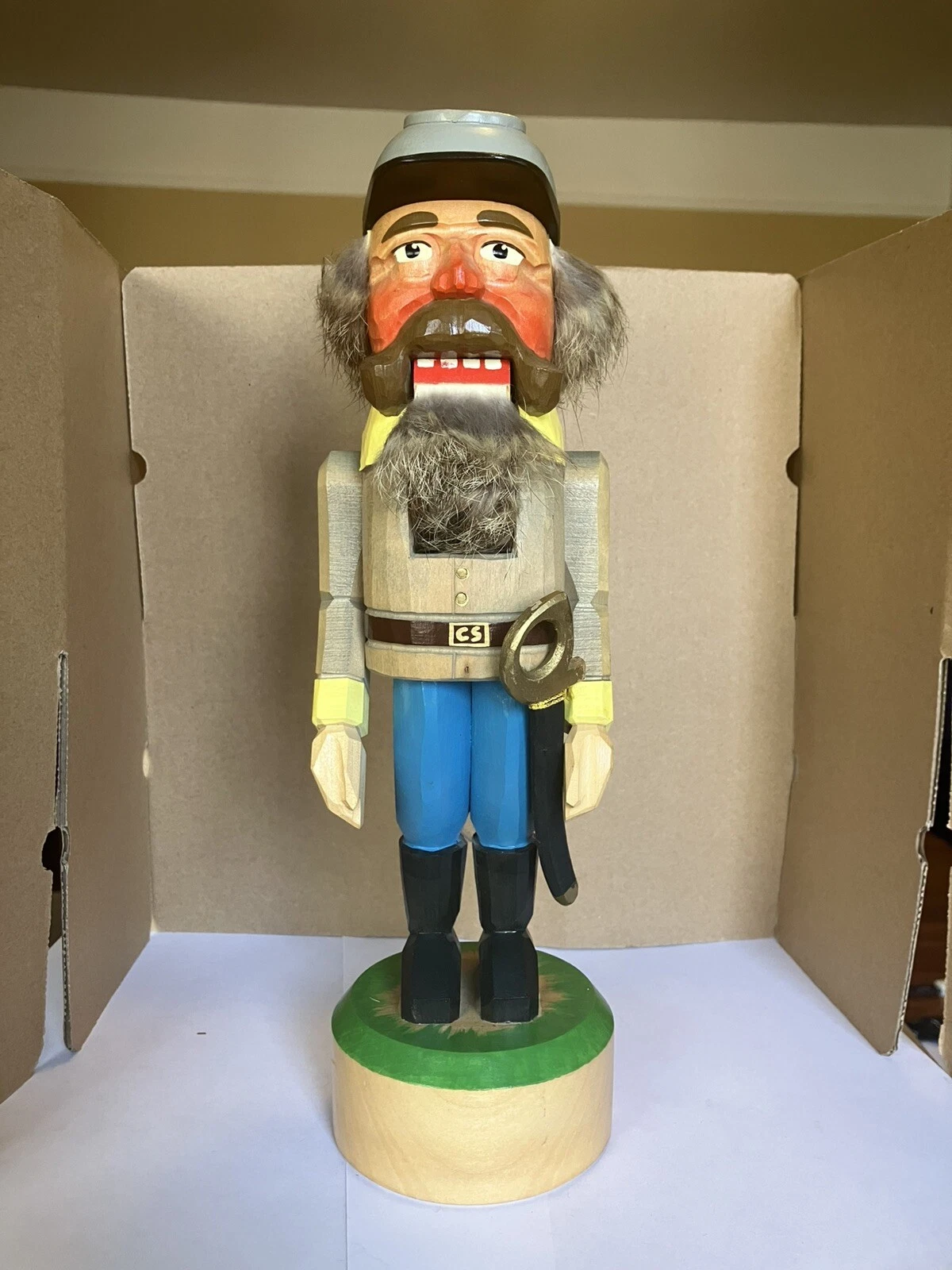 Confederate Musical Dixie Land Nutcracker. Music Box Tested And Works