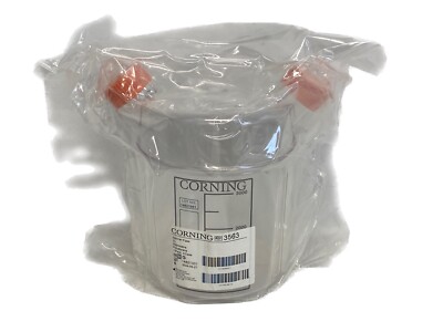 CORNING 3L Disposable Graduated Spinner Flask w/Sidearms & GL-45 Screw Caps 3563