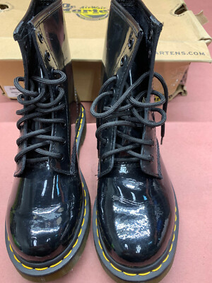 Dr. Martens 1460 W Black Patent Lamper 11821011 Womens Size
