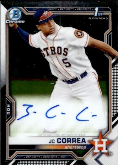 2021 Bowman Chrome Prospect Autographs JC Correa