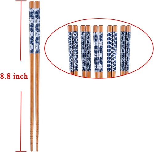 Antner Reusable Chopsticks Set in Japanese Classic Style Gift Dishwasher Safe - Picture 6 of 7