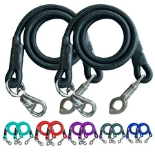 Majestic Ally Pack of 2, Bungee Trailer Tie for Horse Haulage with Panic Snap