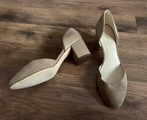 nine west block heel pump