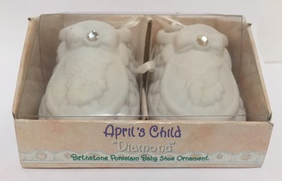 porcelain baby shoe ornament