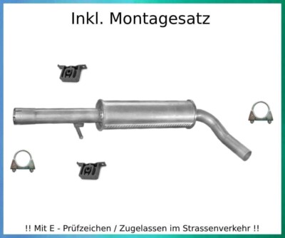 Mittelschalldämpfer VW Golf IV 4 1.4 1.6 1.9 SDI Auspuff Mitteltopf Montagesatz