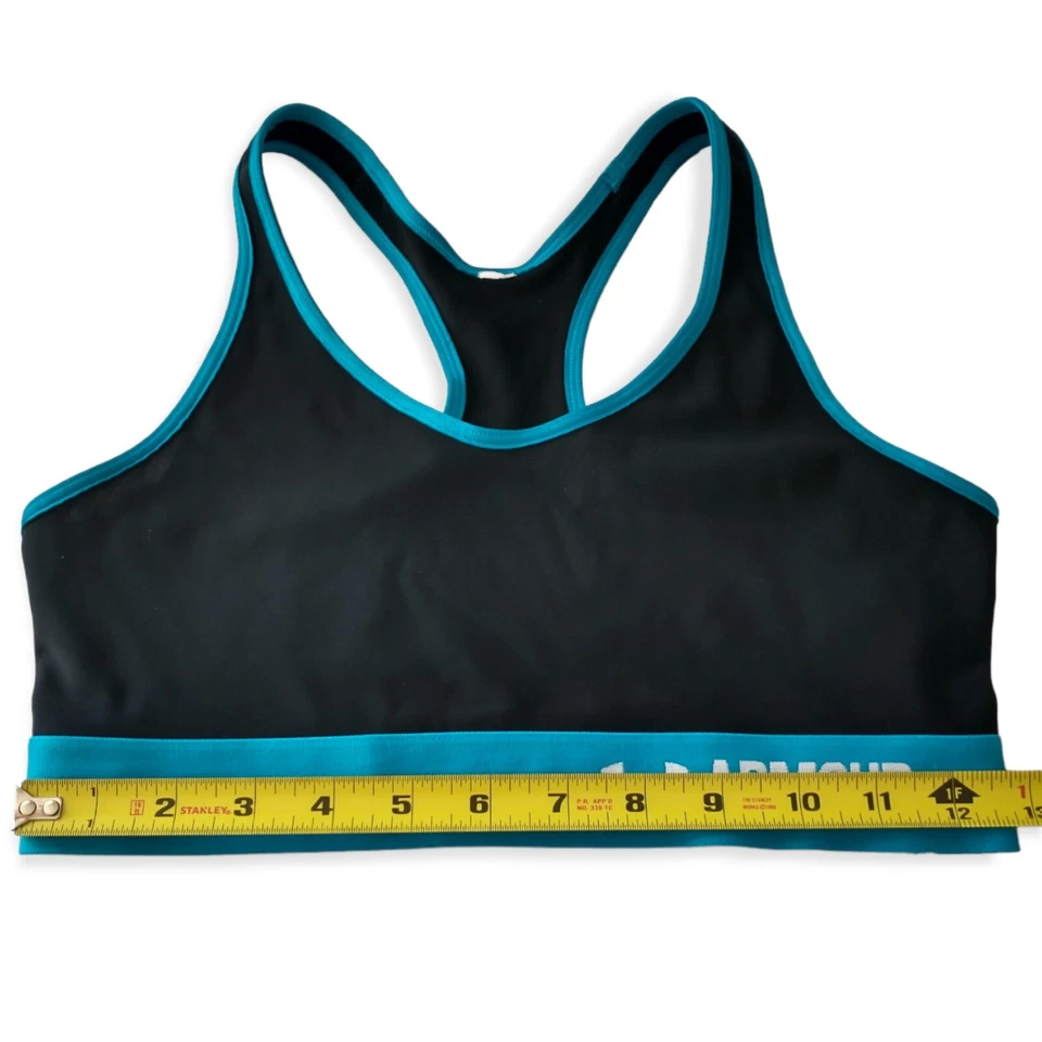 Sujetador deportivo Under Armour Entrenamiento S Top deportivo Logo Negro Aqua Yoga Elástico Foto 4 de 4