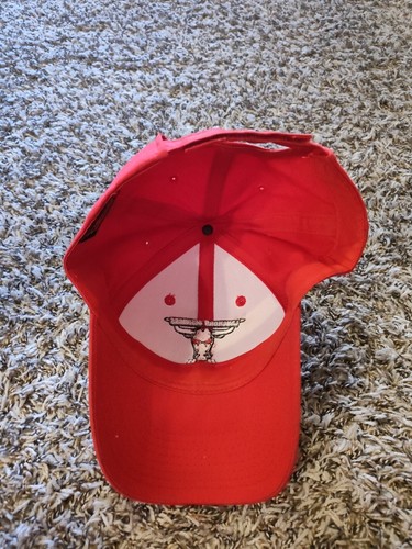 Longhorn Services Hat Adult Mens Red Strap Back Cap Adjustable Hook Loop - Picture 5 of 7
