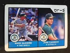 1990 the u.s. playing card company all star baseball #wild canseco/mcgwire A's