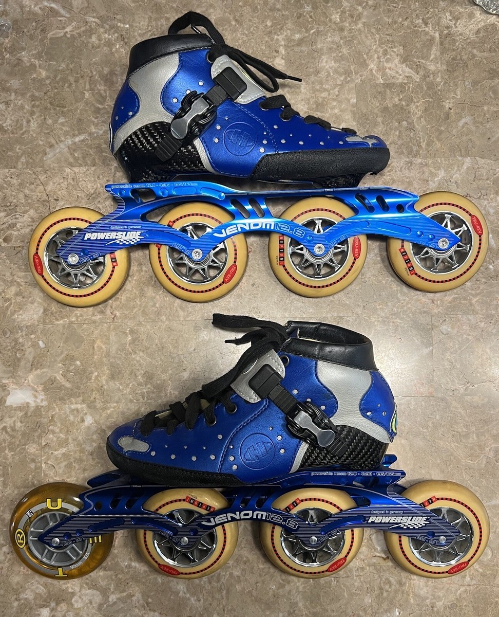 Powerslide Venom Inline Skates Hy Velocity 12.8 4x90 USA 4 Blue