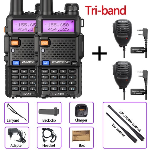 BAOFENG UV-5R III UHF/VHF 128KANAL VOX FM RADIO WALKIE-TALKIE HAND-FUNKGERÄT DE - Afbeelding 12 van 23