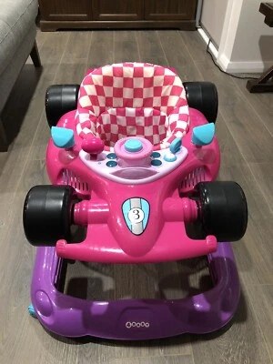 4baby racing car walker pink