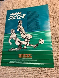 11- 8.5'' Indoor Soccer Trivial Pursuit Sente Bally arcade video game AD FLYER