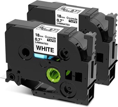 TZ TZe-241 Label Tape 18mm 0.7'' Laminated for Brother P-touch Label Maker PTD410