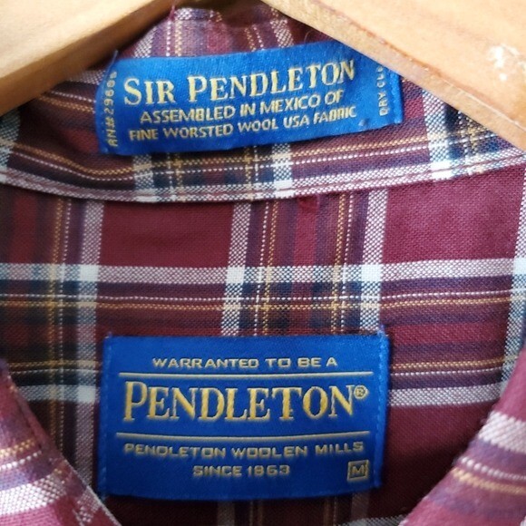 Vintage Pendleton Worsted Wool Plaid "Sir Pendlet… - image 4