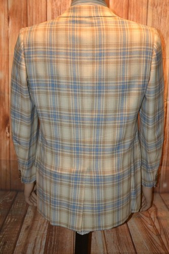 Cappotto sportivo Oxxford uomo Gotham lana a quadri fodera parziale 2 bottoni taglia 39R - Foto 6 di 10