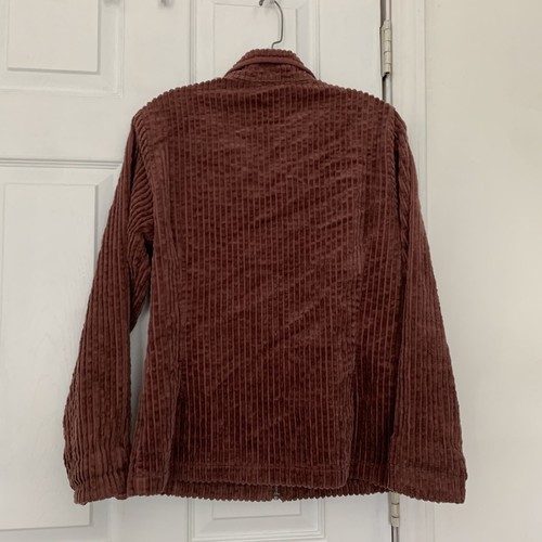 Woolrich Jacket Womens Small Hazelberry Wide Whale Corduroy Full Zip Up Mauve - Picture 7 of 7