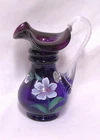 Fenton Glas 2001 Messenger Exclusive 2001 Royal Purple Pitcher Signed & Numbered