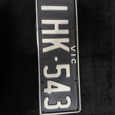 Australia Victoria license plate #  IHK 543