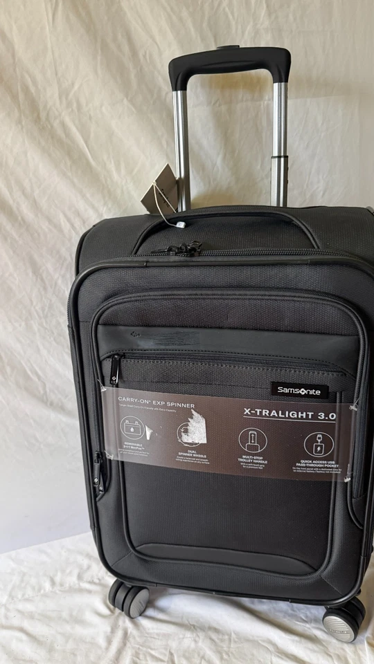 $359 SAMSONITE X-Tralight 3.0 21" Carry-On Spinner Spinner Luggage USB Gray - Image 2 of 4