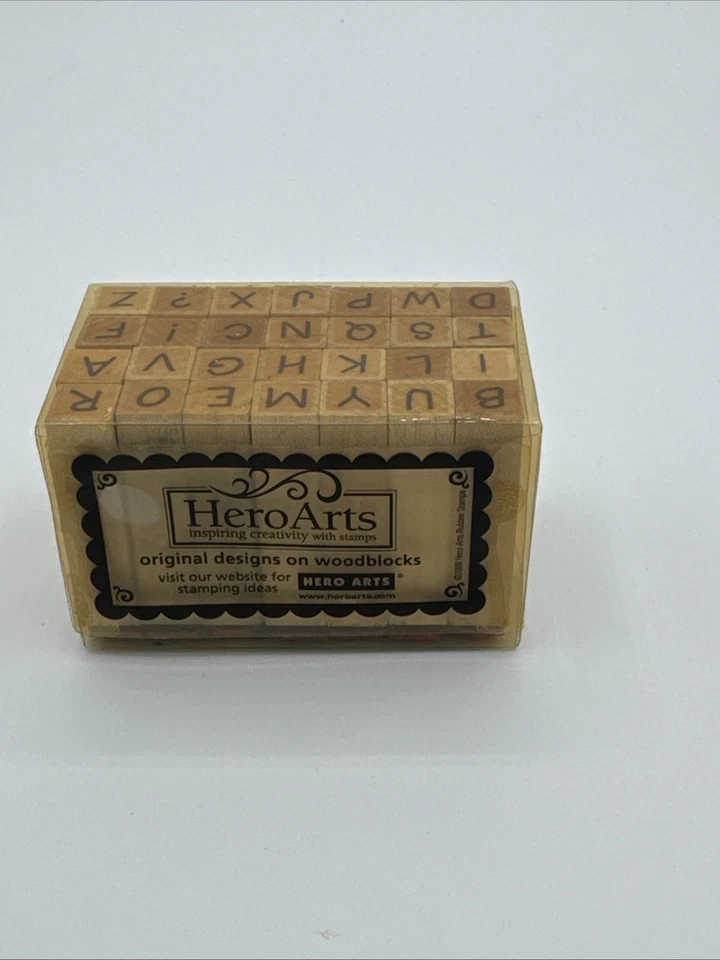 Alphabet Set Of Stamps By Hero Arts Wood Mounted Rubber Stamps - Image 2 of 2