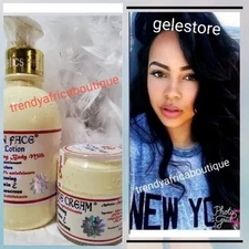 2pc Authentic Golden Face lightening body lotion & face cream set with vitamin E