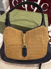 New with Box Gucci Jackie Raffia Small Handba...