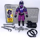 Vintage 1987 Hasbro GI Joe TECHNO-VIPER v1 3.75" Action Figure & File Card Cobra