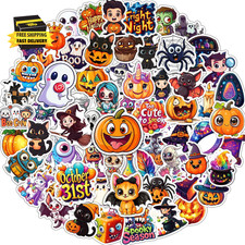 Halloween Stickers for Kids, 100 PCS Halloween Party Favors, Waterproof Cute Vin