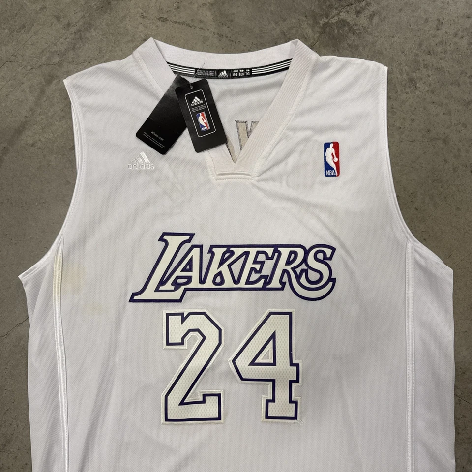 Adidas NBA Los Angeles Lakers Kobe Bryant Jersey Sz L 12-13 Xmas Christmas Rare - Image 2 of 4