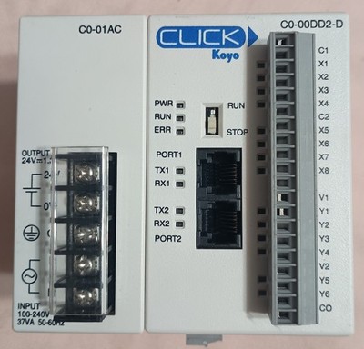 AUTOMATION DIRECT C0-00DD2-D PROGRAMMABLE CONTROLLER *and* C0-01AC  POWER SUPPLY