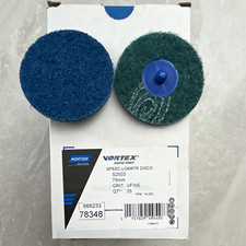 Norton Vortex Rapid Prep Speed-Lok TR Sanding Discs 75mm VFINE (pack of 20)