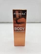 Phoera Just Glow! Body Luminizer, 1 fl oz, 103 Glistening Bronze, Exp 04/24/27