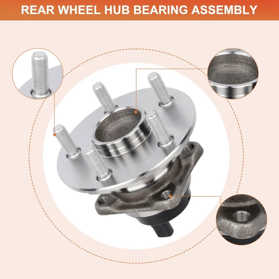 2PCS Rear Wheel Hub Bearing For 2004-2009 Toyota Prius 2005-2010 Scion tC Foto 3 de 4