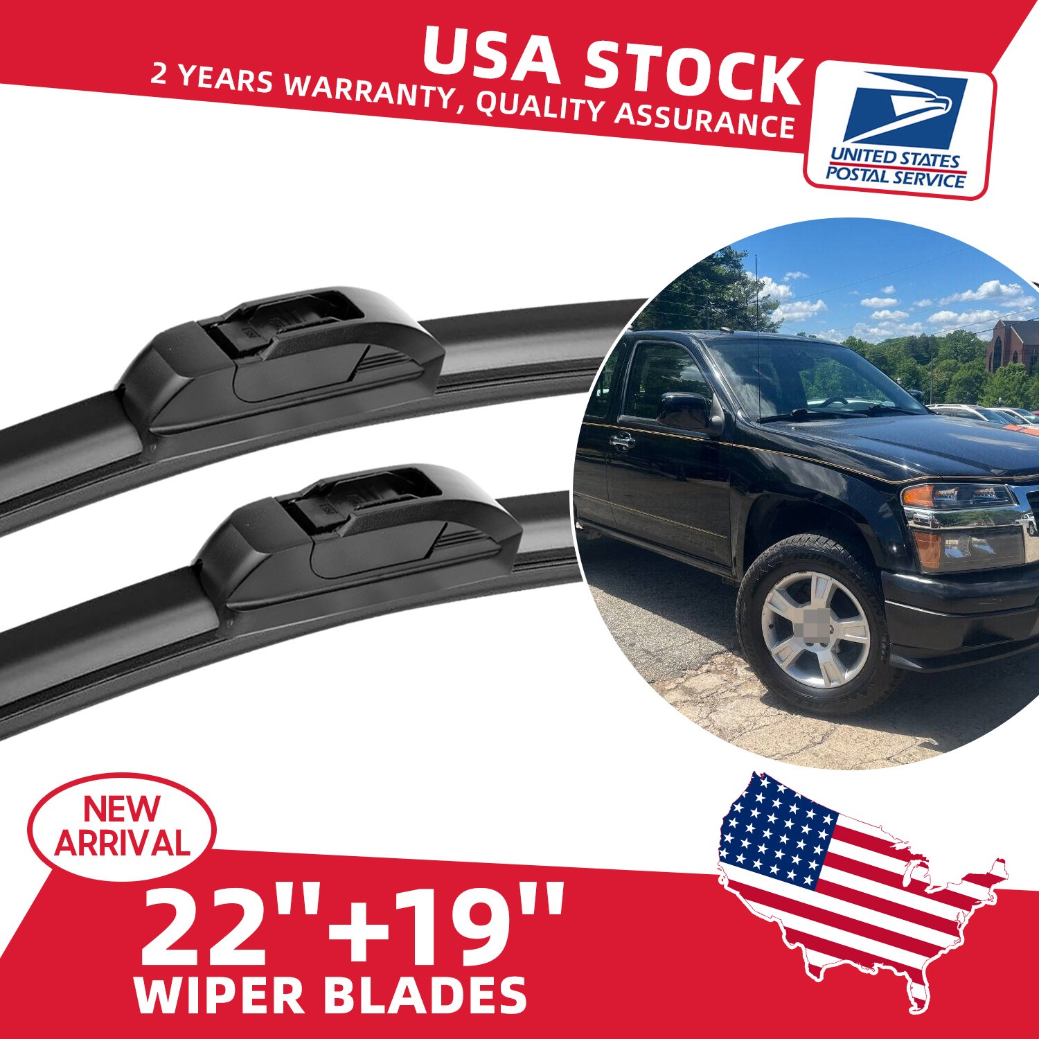 2Pcs Front 22 inch & 19 inch Windshield Wiper Blades for Ford Focus 2000-2011