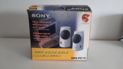 NIB Sony SRS-PC15 Vintage PC Speakers
