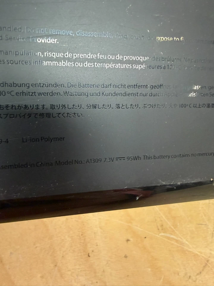 Batería Original MacBook Pro 17" A1297 2009 2010 A1309 020-6313-C Probada Foto 2 de 2