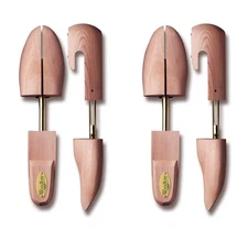 Women’s Cedar Wood Shoe Trees (2 Pairs) Adjustable, Aromatic, USA Made (Mediu...