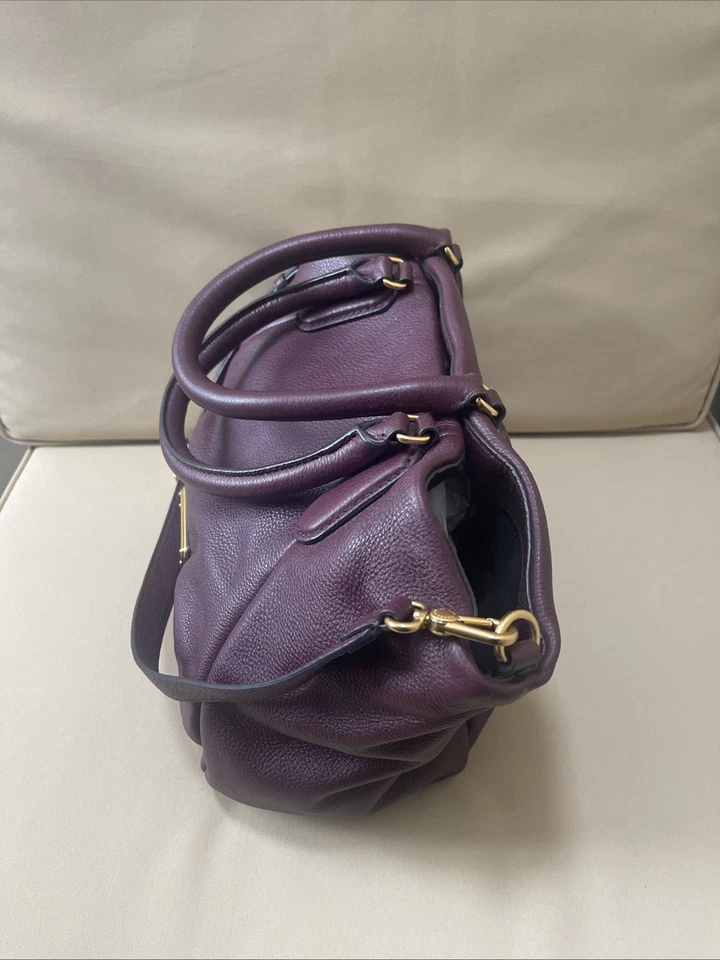 Bolso de hombro Marc by Marc Jacobs clásico Q Fran de cuero ciruela Foto 2 de 4