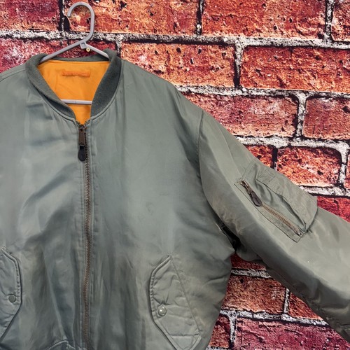 USAF Men's Flight Jacket Light Khaki US Airforce Style Bomber Military Classic - Picture 4 of 8