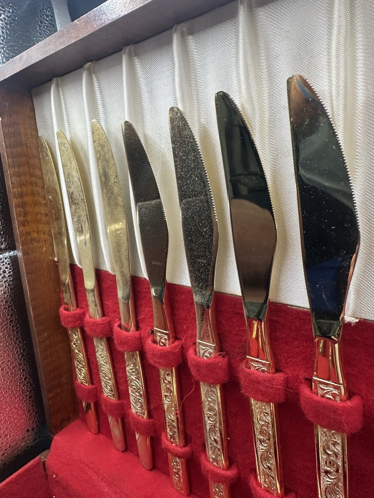 Nasco Caress Stainless Gold Plated Lot Of 37 + 14 Gold Pieces Marked Japan VTG