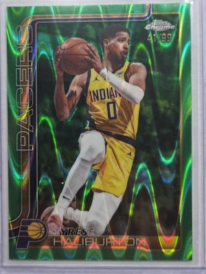 2025-26 Topps Chrome Update - Tyrese Haliburton Green RayWave Refractor /99