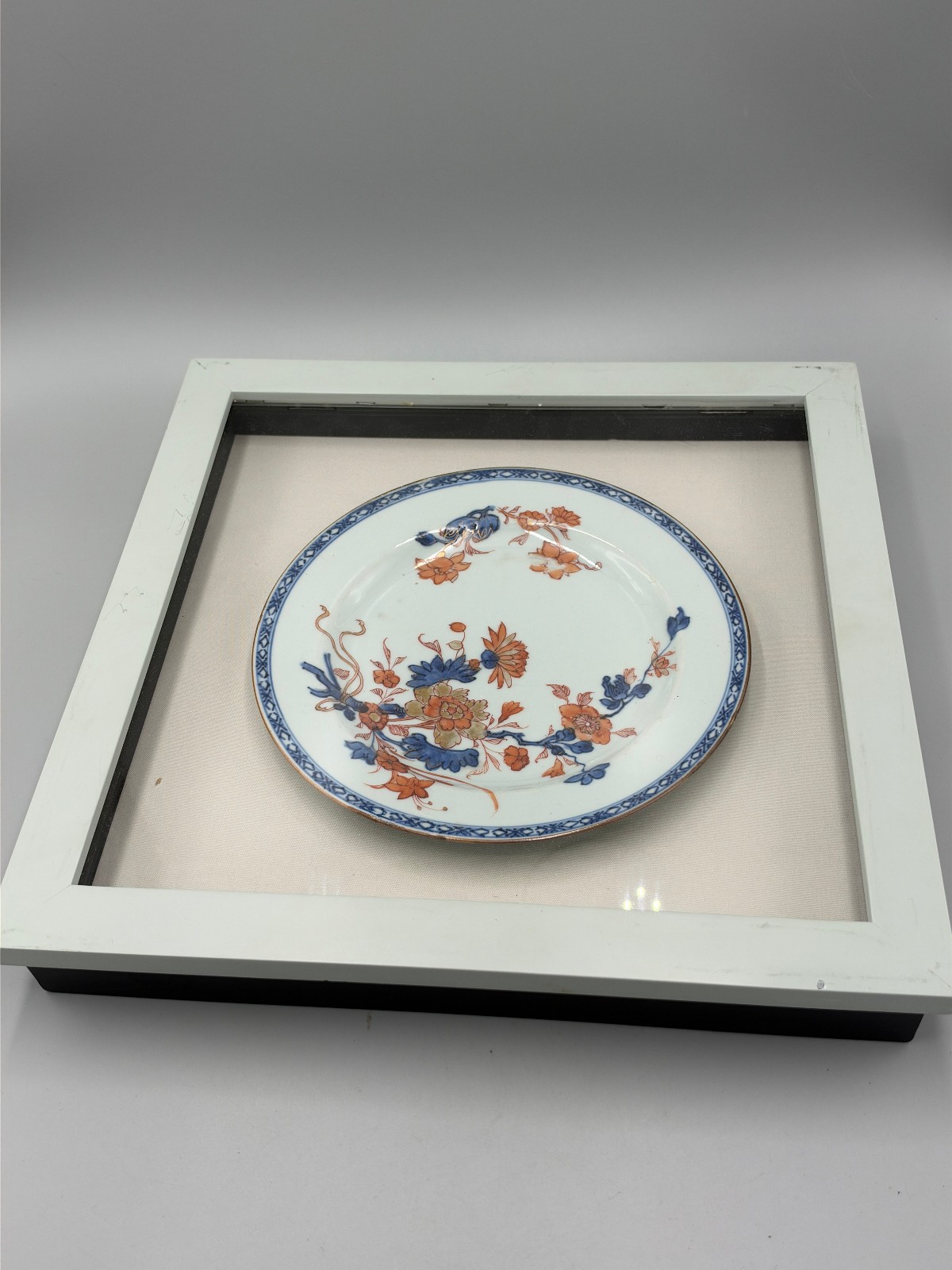 Antique c.1720 Kangxi Period Chinese Export Imari Porcelan Plate Bouquet Flowers