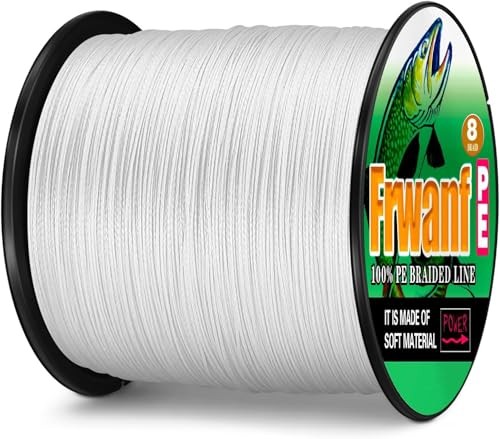 NEW Frwanf Fishing Line 8-Strand Braided PE Line 500m Size 6 White for - Image 3