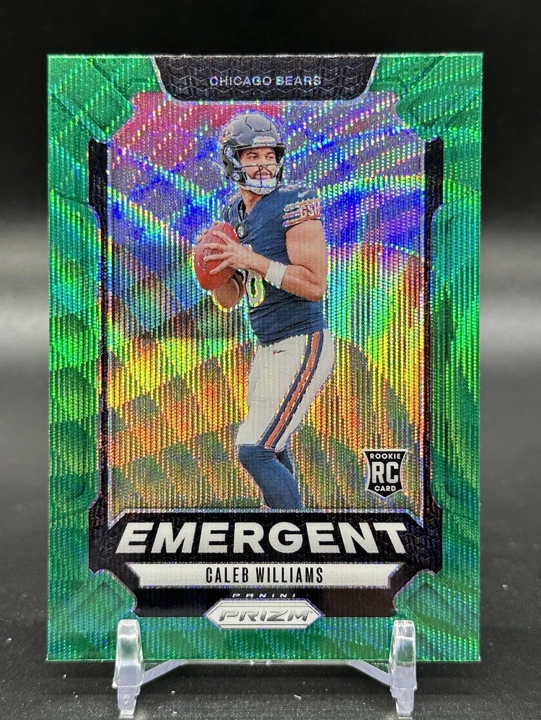 2024 Panini Prizm Emergent Green Wave Prizm Rookie RC Caleb Williams #1 Bears