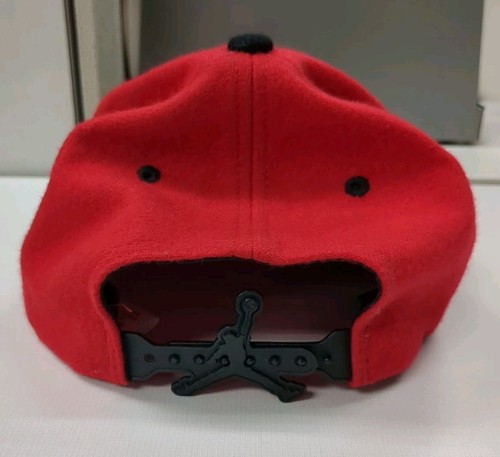Vintage Michael Jordan Nike Air rot schwarz Wolle Signatur Snapback Mütze - Bild 3 von 11