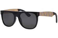 RetroSuperFuture Flat Top U7G A13 Sunglasses Black/Gold/Pattern/Grey 55mm