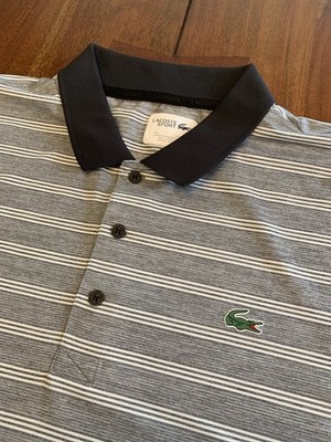 Lacoste Sport Polo Presidents Cup Polo Shirt Mens 4XL Striped Golf Performance