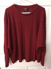 Simply Vera Verawang Women's XXL Burgundy Raglan Sleeve Sweater