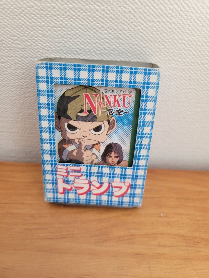 Retro-styled mini playing cards based on NINKU, a beloved 90s anime — a niche collectible that'll send a certain generation straight back to childhood.